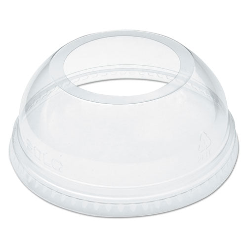 Open-Top Dome Lid, Fits 16 oz to 24 oz Plastic Cups, Clear, 1.9" Dia Hole, 1,000/Carton-(DCCDLW626)