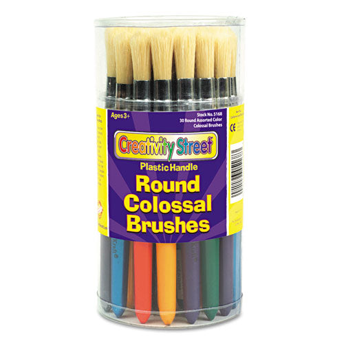 Colossal Brush, Natural Bristle, Round Profile, 30/Set-(CKC5168)