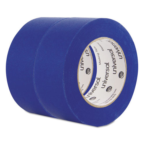 Premium Blue Masking Tape with UV Resistance, 3" Core, 48 mm x 54.8 m, Blue, 2/Pack-(UNVPT14049)