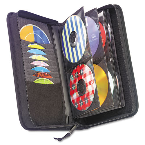 CD/DVD Wallet, Holds 72 Discs, Black-(CLG3200042)