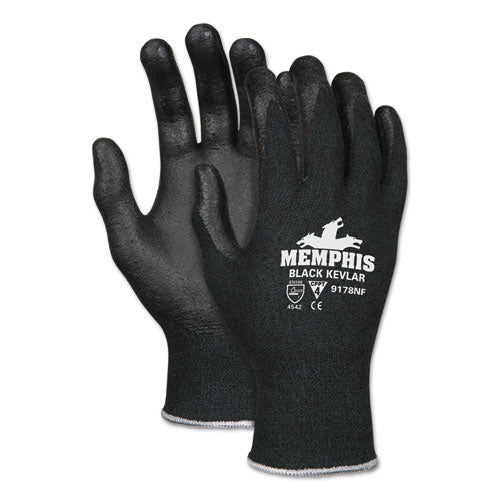 Kevlar Gloves 9178NF, Kevlar/Nitrile Foam, Black, Large-(CRW9178NFL)