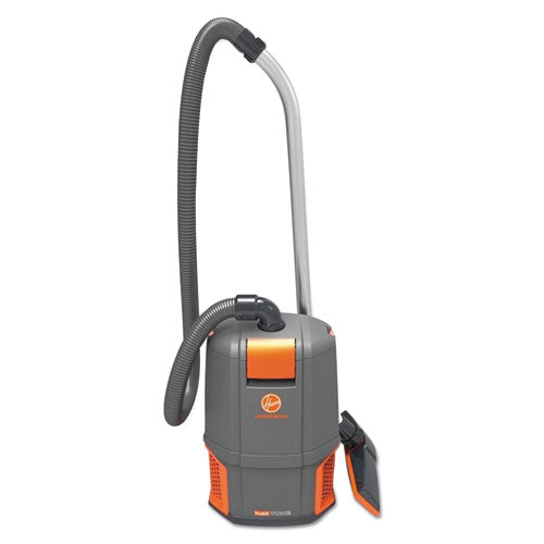 HushTone Backpack Vacuum, 6 qt Tank Capacity, Gray/Orange-(HVRCH34006)