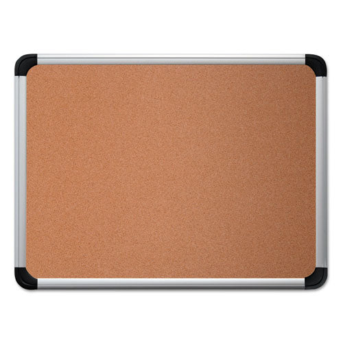 Cork Board with Aluminum Frame, 36 x 24, Natural Surface-(UNV43713)