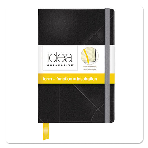 Idea Collective Journal, Hardcover with Elastic Closure, 1-Subject, Wide/Legal Rule, Black Cover, (96) 5.5 x 3.5 Sheets-(TOP56874)