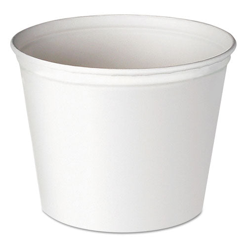 Double Wrapped Paper Bucket, Unwaxed, 83oz, White, 100/Carton-(SCC5T1UU)