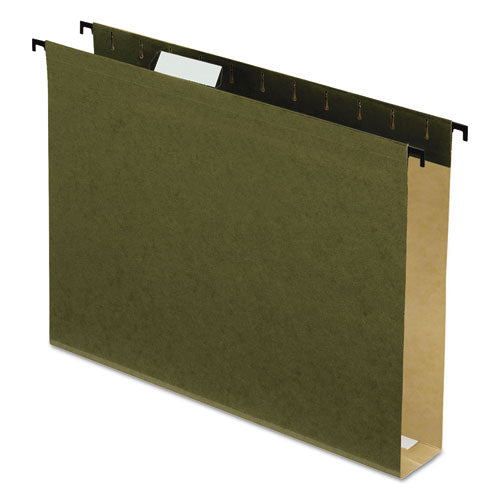 Extra-Capacity SureHook Hanging Folders, 2" Capacity, Letter Size, 1/5-Cut Tabs, Standard Green, 20/Box-(PFX6152X2)