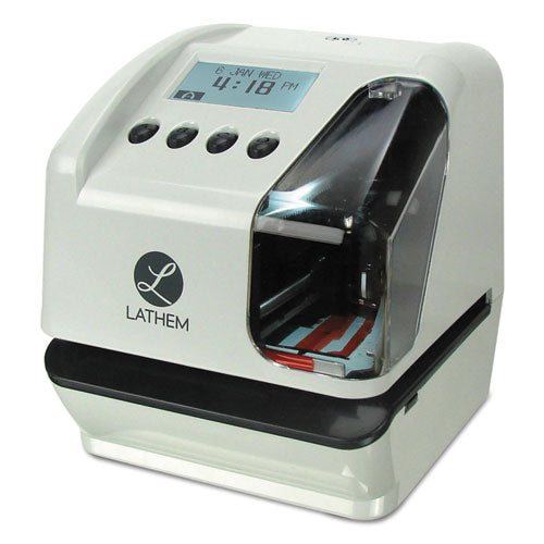 LT5000 Electronic Time and Date Stamp, Digital Display, Cool Gray-(LTHLT5000)