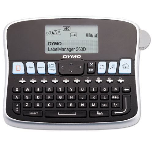 LabelManager 360D Label Maker, 2 Lines, 2.8 x 7.76 x 5.9-(DYM1754488)