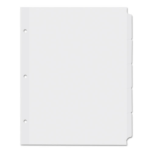 Self-Tab Index Dividers, 5-Tab, 11 x 8.5, White, 36 Sets-(UNV20835)