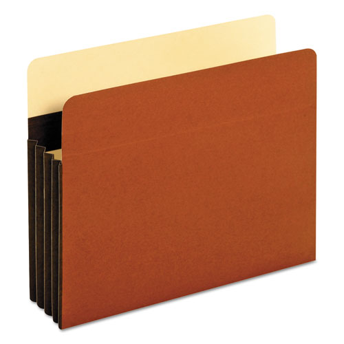 Heavy-Duty File Pockets, 3.5" Expansion, Letter Size, Redrope, 25/Box-(PFXC1524EHD)