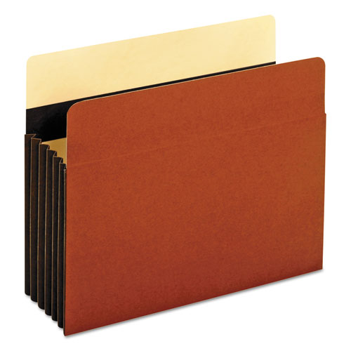 Extra-Wide Heavy-Duty File Pockets, 5.25" Expansion, Letter Size, Redrope, 10/Box-(PFXC1535GHD)