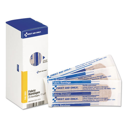 SmartCompliance Fabric Bandages, 1 x 3, 25/Box-(FAOFAE3001)