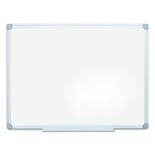 Earth Silver Easy-Clean Dry Erase Board, Reversible, 48 x 36, White Surface, Silver Aluminum Frame-(BVCMA0500790)