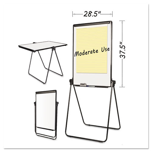 Folds-to-a-Table Melamine Easel, 28.5 x 37.5, White, Steel/Laminate-(BVCEA14000583MV)