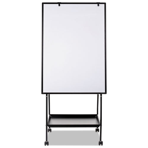 Creation Station Magnetic Dry Erase Board, 29.5 x 74.88, White Surface, Black Metal Frame-(BVCEA49145016)