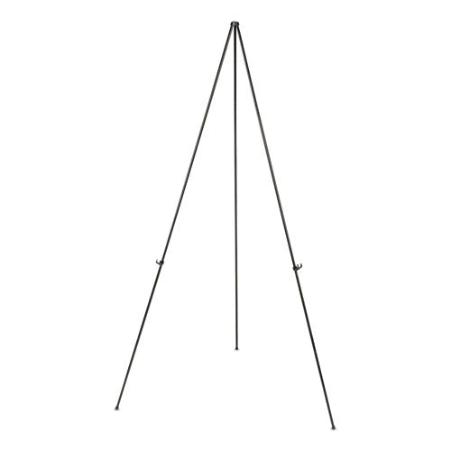 Instant Setup Foldaway Easel, Adjusts 15" to 61" High, Steel, Black-(UNV43029)