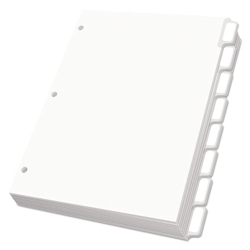 Custom Label Tab Dividers with Self-Adhesive Tab Labels, 8-Tab, 11 x 8.5, White, 25 Sets-(OXF11316)