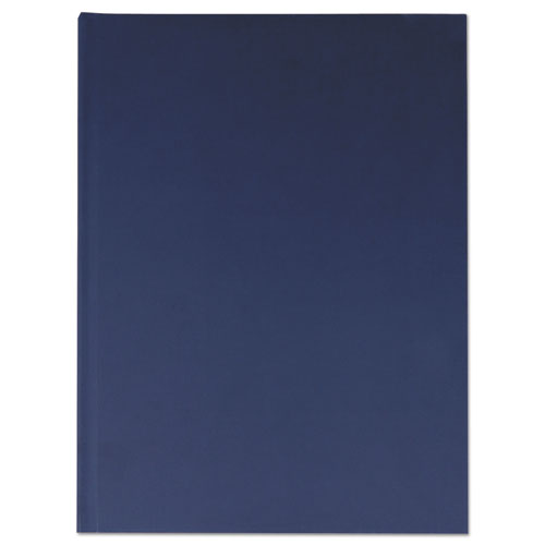 Casebound Hardcover Notebook, 1-Subject, Wide/Legal Rule, Dark Blue Cover, (150) 10.25 x 7.63 Sheets-(UNV66352)