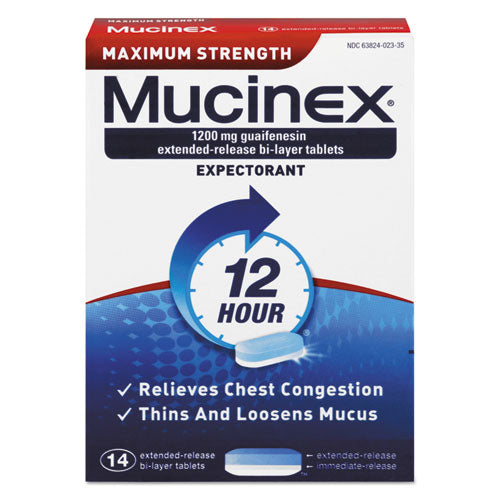 Maximum Strength Expectorant, 14 Tablets/Box-(RAC02314)