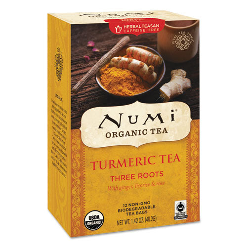 Turmeric Tea, Three Roots, 1.42 oz Bag, 12/Box-(NUM10550)