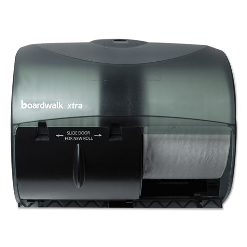 Boardwalk Xtra 2-Roll Controlled Bath Tissue Dispenser, 11.13 x 7.38 x 8.88, Translucent Black-(BWK47GREEN)