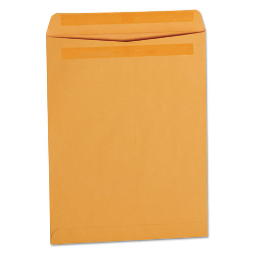 Self-Stick Open End Catalog Envelope, #13 1/2, Square Flap, Self-Adhesive Closure, 10 x 13, Brown Kraft, 250/Box-(UNV35292)