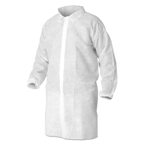 A10 Light Duty Lab Coats, X-Large, White, 50/Carton-(KCC40104)