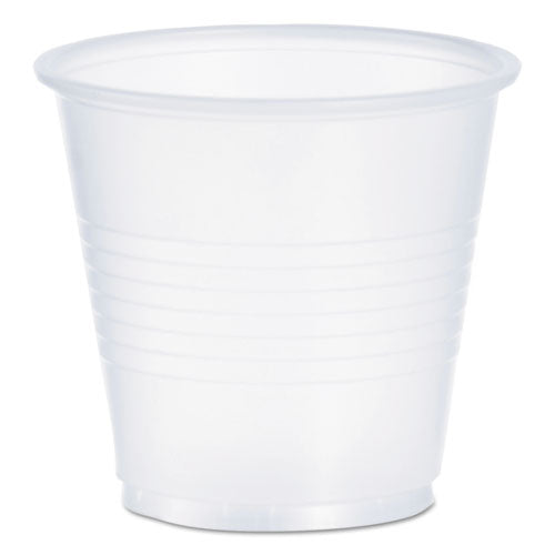 High-Impact Polystyrene Cold Cups, 3.5 oz, Translucent, 100/Pack-(DCCY35PK)