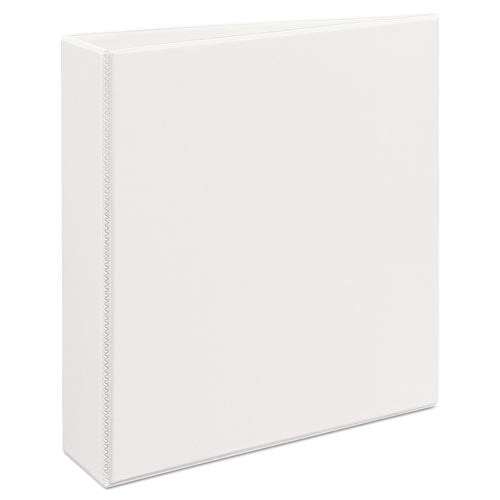 Durable View Binder with DuraHinge and EZD Rings, 3 Rings, 2" Capacity, 11 x 8.5, White, (9501)-(AVE09501)