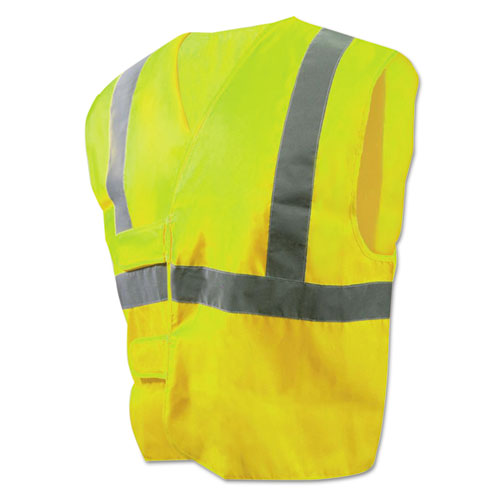 Class 2 Safety Vests, Standard, Lime Green/Silver-(BWK00036)