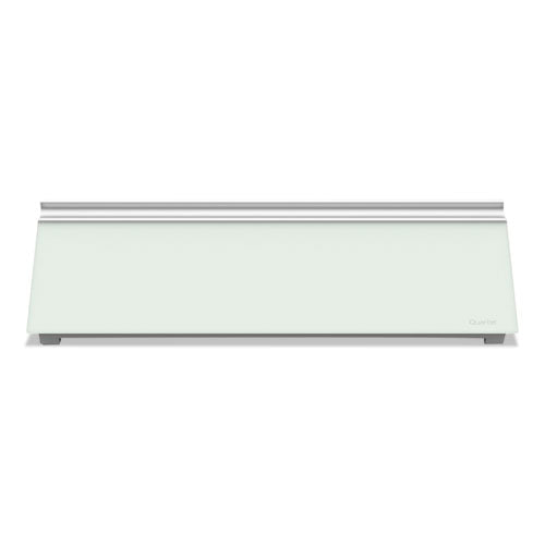 Glass Dry Erase Desktop Computer Pad, 18 x 6, White Surface-(QRTGDP186)