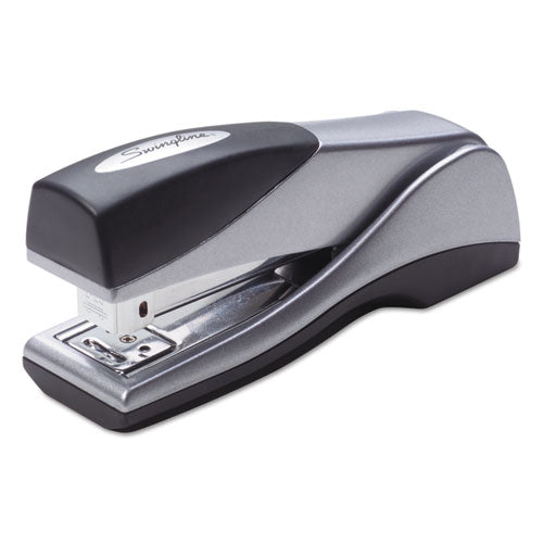 Optima Grip Compact Stapler, 25-Sheet Capacity, Silver-(SWI87816)