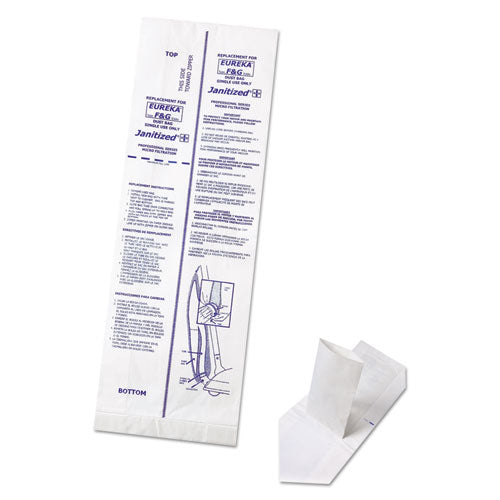 Vacuum Filter Bags Designed to Fit Eureka F and G, 100/Carton-(APCJANEUFG10)