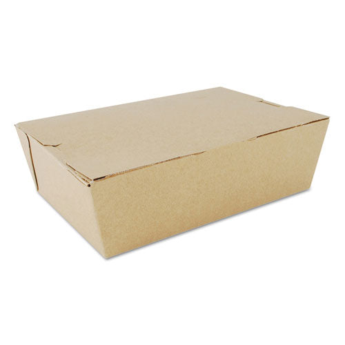 ChampPak Carryout Boxes, #3, 7.75 x 5.5 x 2.5, Kraft, Paper, 200/Carton-(SCH0733)