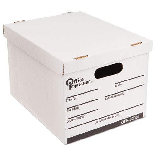 Medium-Duty Economy Storage Files, Letter/Legal Files, 14" Wide , White, 12/Carton-(OFF82056)