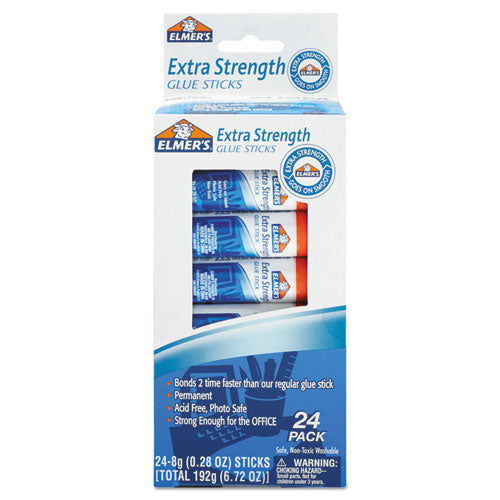 Extra-Strength Office Glue Stick, 0.28 oz, Dries Clear, 24/Pack-(EPIE554)