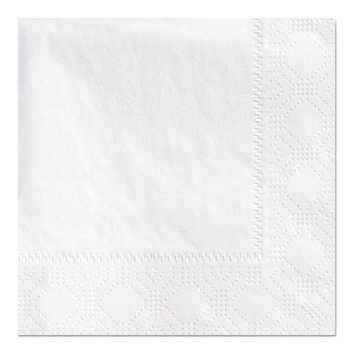 Beverage Napkins, 2-Ply 9 1/2 x 9 1/2, White, Embossed, 1000/Carton-(HFM180300)