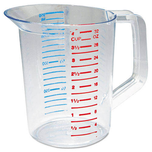 Bouncer Measuring Cup, 32 oz, Clear-(RCP3216CLE)