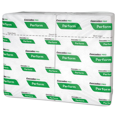 Perform Interfold Napkins, 1-Ply, 6.5 x 4.25, White, 376/Pack, 16 Packs/Carton-(CSDT410)