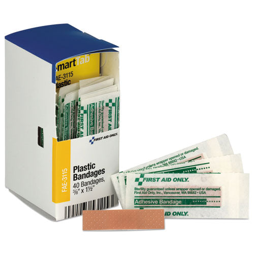 Refill for SmartCompliance General Business Cabinet, Plastic Bandages, 3/8  x 1 2/3, 40/Bx-(FAOFAE3115)