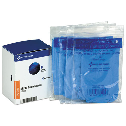 Refill for SmartCompliance General Business Cabinet, Nitrile Exam Gloves, 4 Pair/Box-(FAOFAE6102)