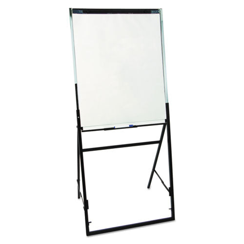 Futura Dry Erase Presentation Easel, 26 x 35, White Surface, Black Steel Frame-(QRT351900)