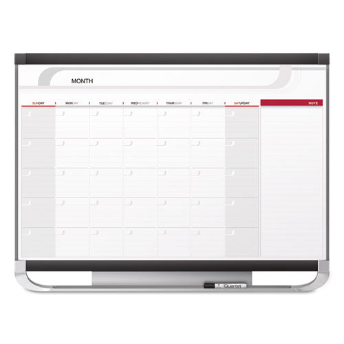 Prestige 2 Magnetic Total Erase Monthly Calendar, 48 x 36, White Surface, Graphite Fiberboard/Plastic Frame-(QRTCP43P2)