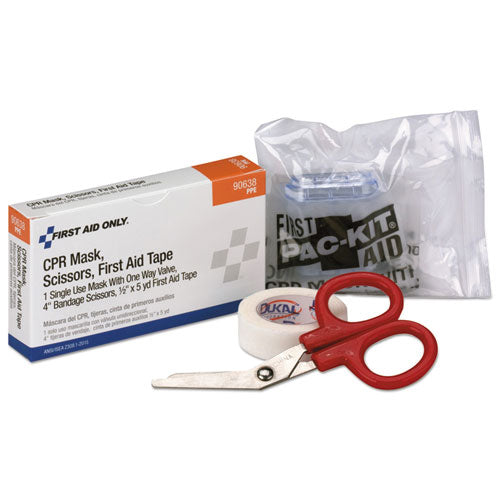 24 Unit ANSI Class A+ Refill, CPR Breather, Scissors, Tape-(FAO90638)