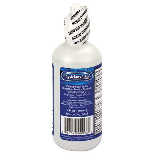 Refill for SmartCompliance General Business Cabinet, 4 oz Eyewash Bottle-(FAOFAE7016)