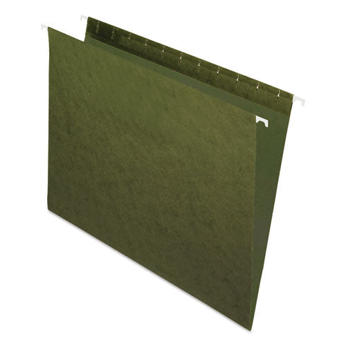 Standard Green Hanging Folders, Letter Size, Straight Tabs, Standard Green, 25/Box-(PFX81600)