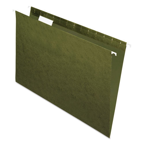 Standard Green Hanging Folders, Legal Size, 1/5-Cut Tabs, Standard Green, 25/Box-(PFX81622)