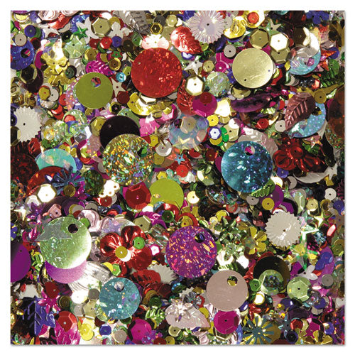 Sequins and Spangles, Assorted Metallic Colors, 4 oz/Pack-(CKC6114)