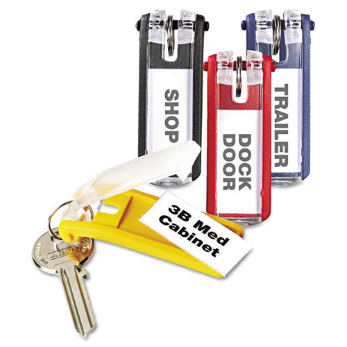 Key Tags for Locking Key Cabinets, Plastic, 1.13 x 2.75, Assorted, 24/Pack-(DBL194900)