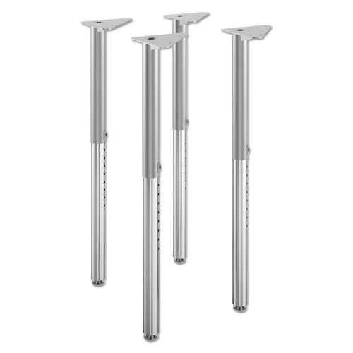 Build Adjustable Post Legs, 22" to 34" High, Platinum, 4/Pack-(HONB4LEGT1)